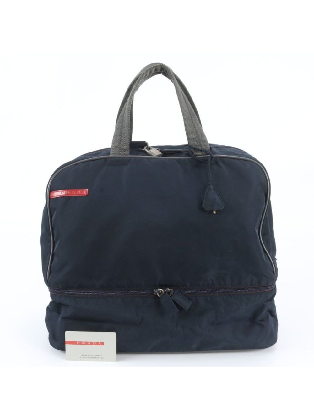 Prada Sports Boston Bag Tote Carry Navy